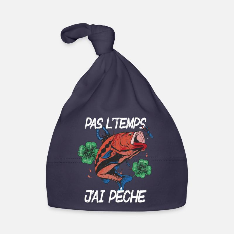 Pas L'Temps J'ai Pêche cadeau pecheur Bonnet bio Bébé
