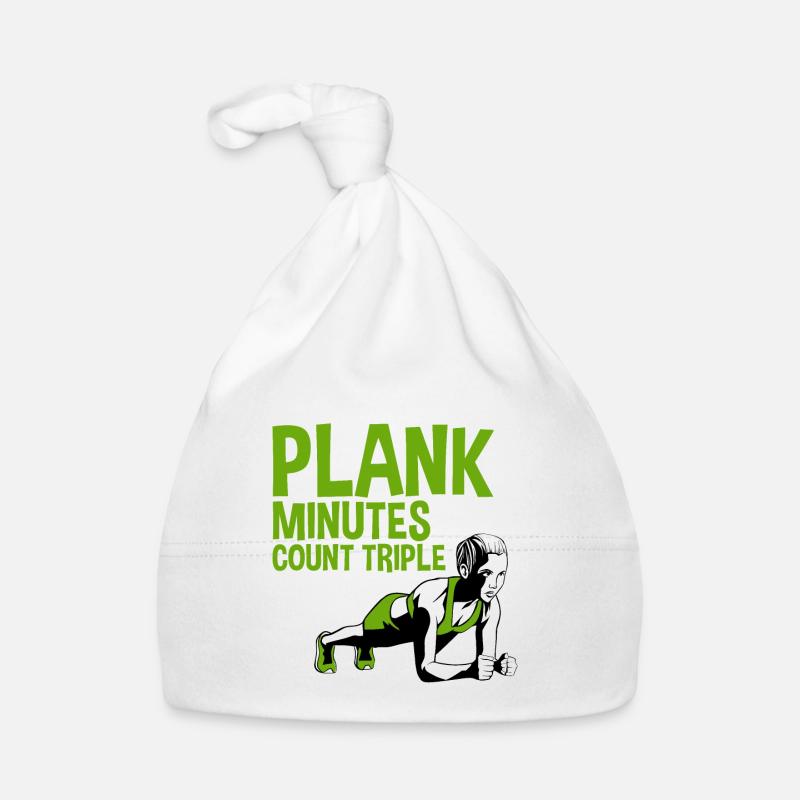 Plank Minutes Count Triple 2 Baby Bio-Mütze
