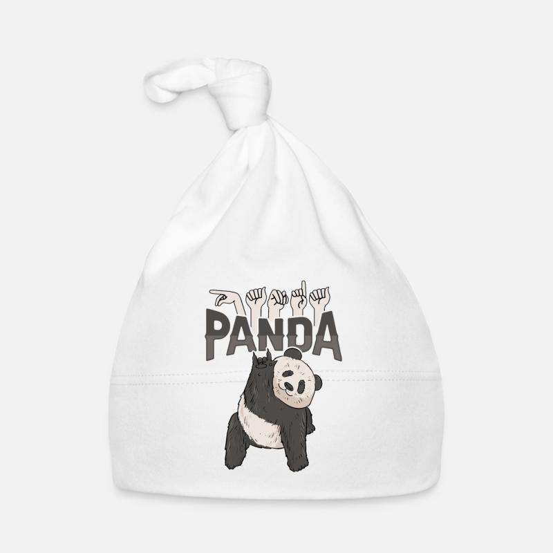 ILY Panda ASL Gebärdensprache Baby Bio-Mütze