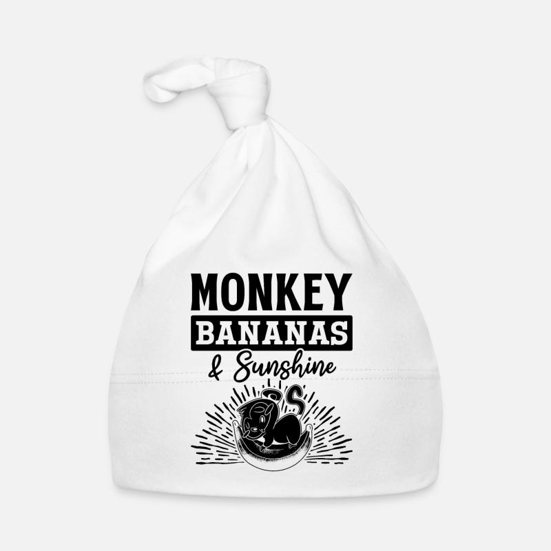 Monkey Bananas & Sunshine - Mignons orangs-outans Singe Bonnet bio Bébé