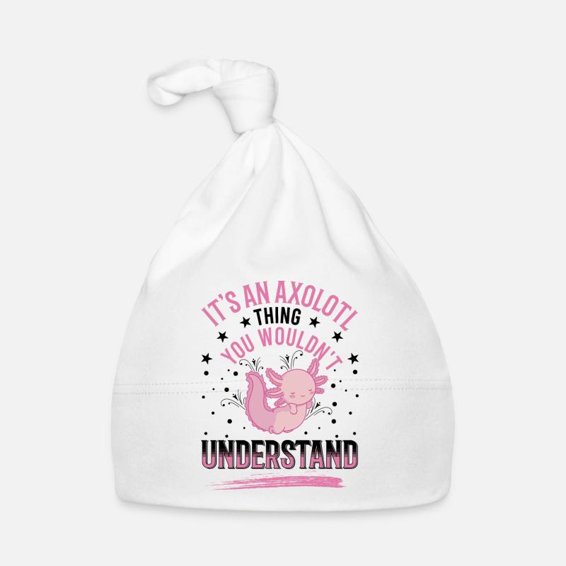 Axolotl Queue Cadeau Amphibien Axolotl Bonnet bio Bébé