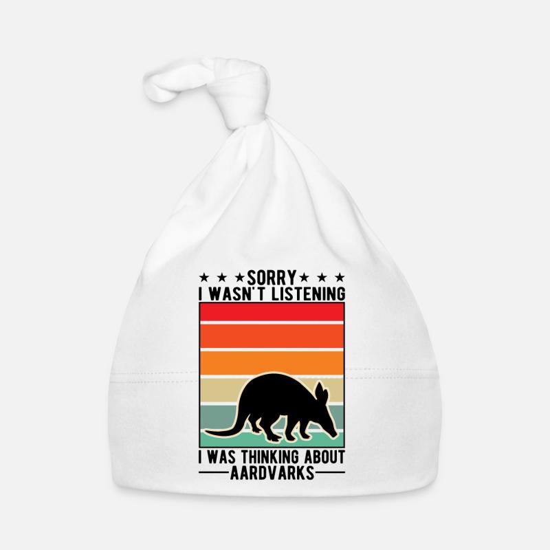 Aardvark Gift Aardvark - Organic Baby Cap - white
