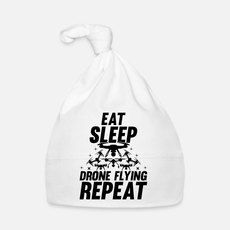 Drone Lover - Eat Sleep Drone Flying Repeat - Dron Bonnet bio Bébé