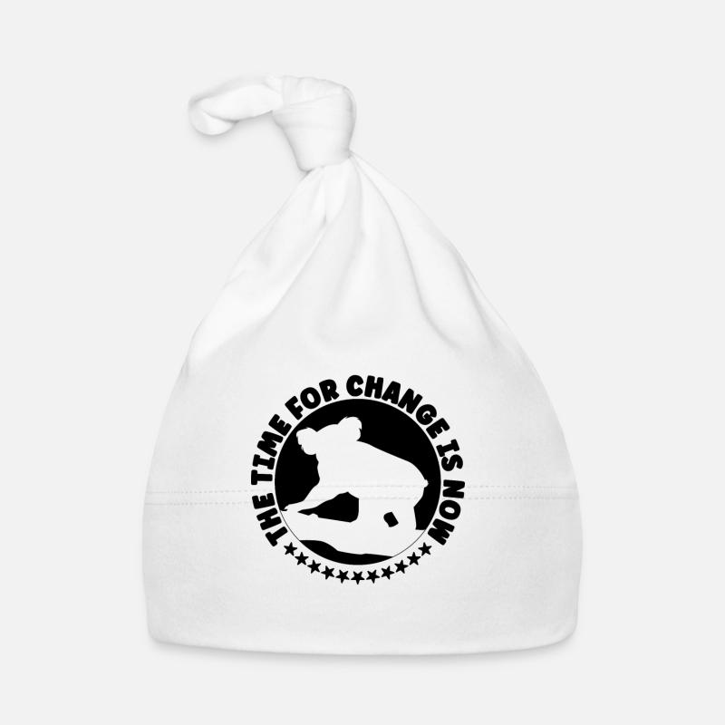 The Time For Retro Climate Environmental Advocate Organic Baby Cap