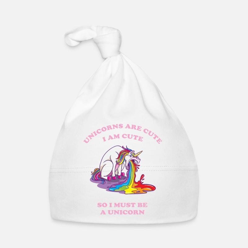 Licorne vomir avec arc-en-ciel Bonnet bio Bébé