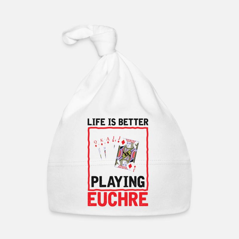 Life Better Playing Euchre - Euchre Player Card Baby Bio-Mütze