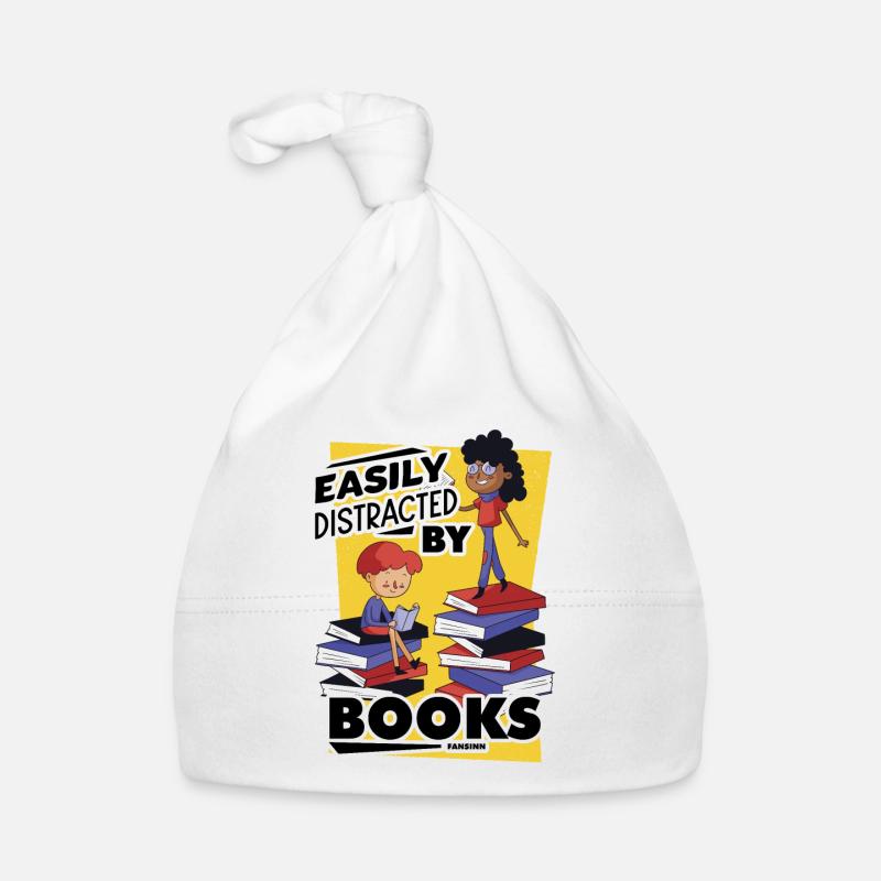Easily Distracted By Books Baby Bio-Mütze