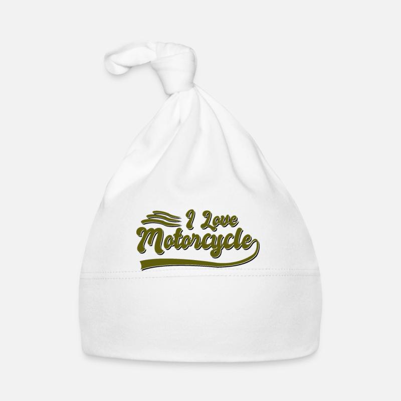 Amo le moto Cappellino ecologico per neonato