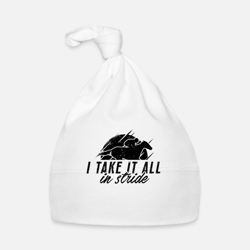 Je prends tout saut d’obstacles Horse Lover Saut d’obstacles Bonnet bio Bébé