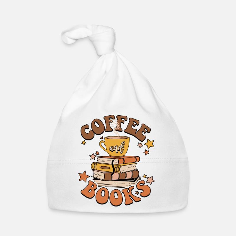 Kaffee und Bücher Baby Bio-Mütze