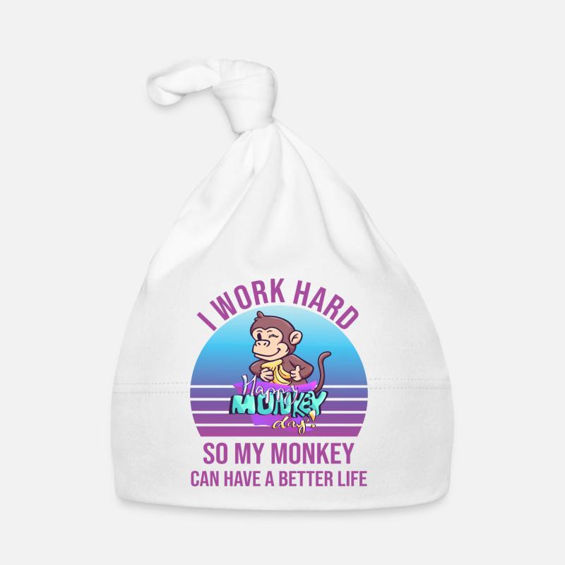 work monkey office monkey saying Organic Baby Cap