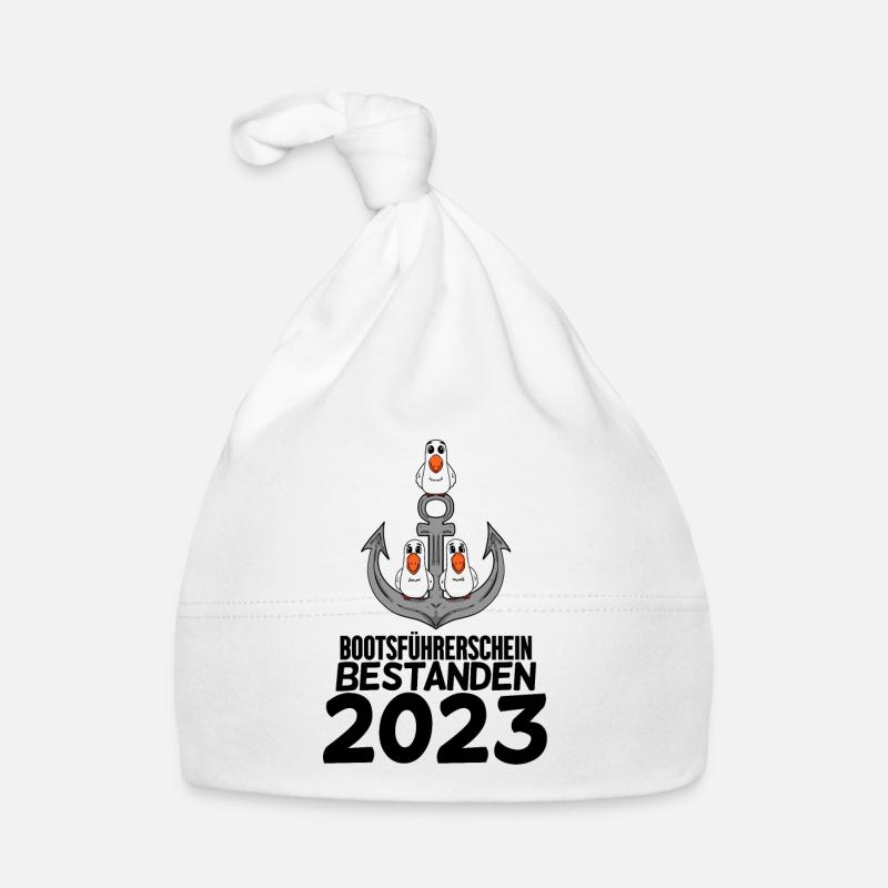Bootsführerschein 2023 Motorboot Geschenk Baby Bio-Mütze