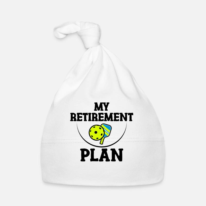 Mon plan de retraite Drôle de cadeau de slogan de pickleball Bonnet bio Bébé
