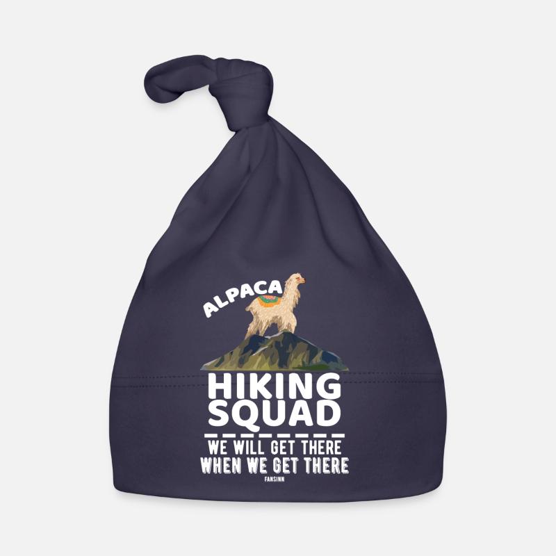 Alpaca Hiking Squad We Will Get There Organic Baby Cap