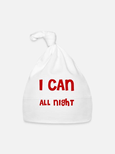 I Can Deliver All Night Long - Organic Baby Cap - white - Front