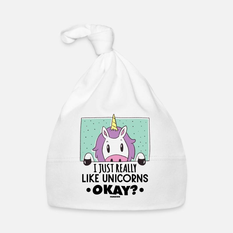 I Just Really Like Unicorns okay Baby Bio-Mütze