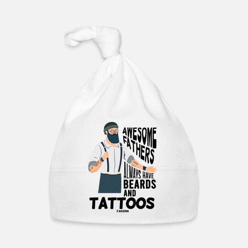 Vater Tattoo Bart Vatertagsgeschenk Baby Bio-Mütze