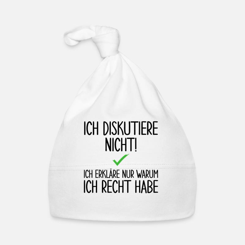 Ich Diskutiere Nicht Baby Bio-Mütze