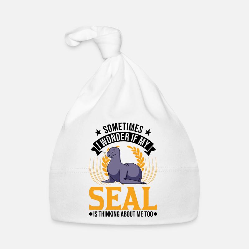 Robbe Geschenk Seehund Seelöwe Baby Bio-Mütze