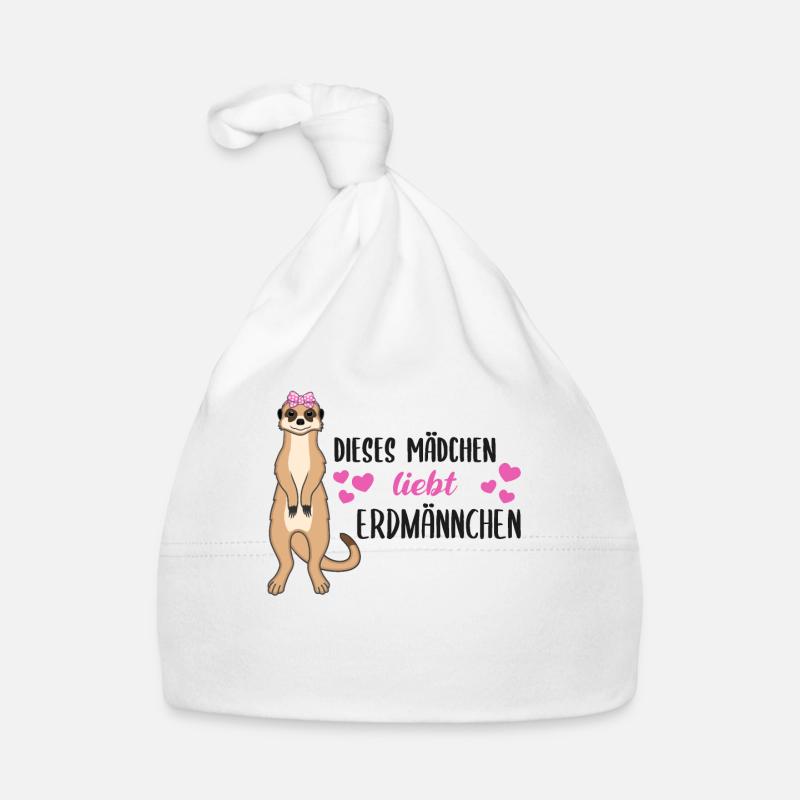 Erdmännchen Spruch Geschenk Damen Mädchen Baby Bio-Mütze