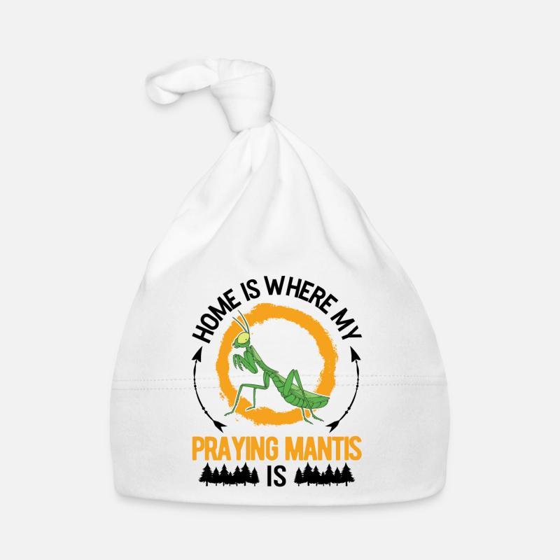 Praying mantis at home Mantis mantis Organic Baby Cap