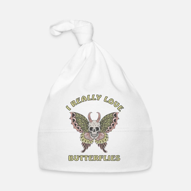 i love butterflies Organic Baby Cap