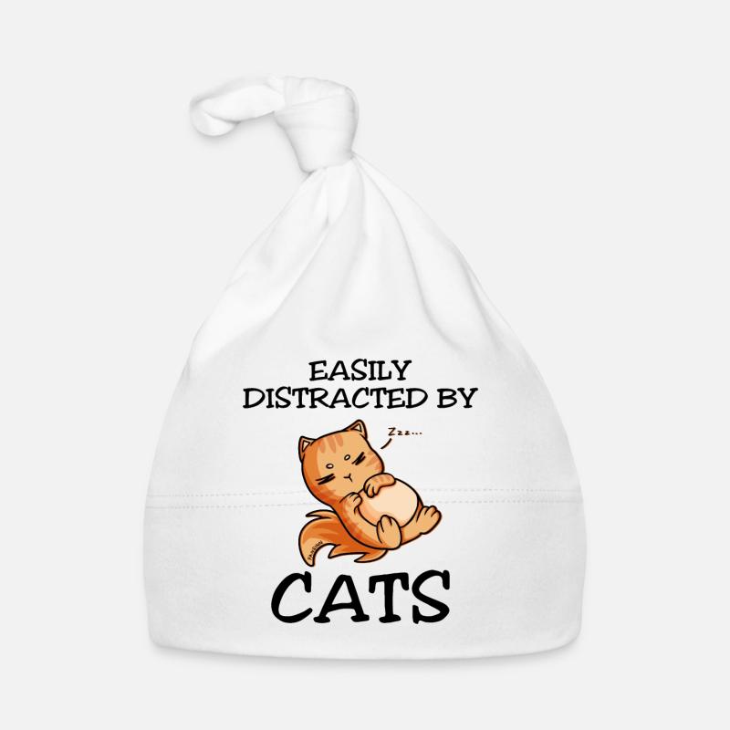 Easily Distracted By Cats Baby Bio-Mütze