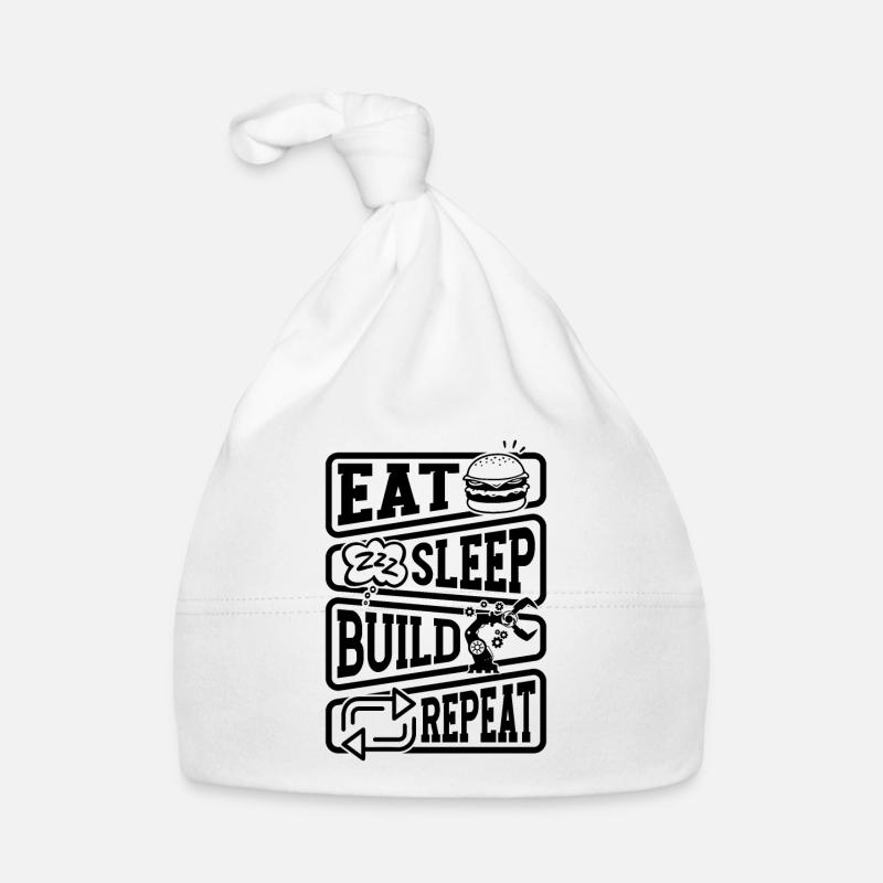 Eat Sleep Build Robotics Robot Robotics Engineer Baby Bio-Mütze