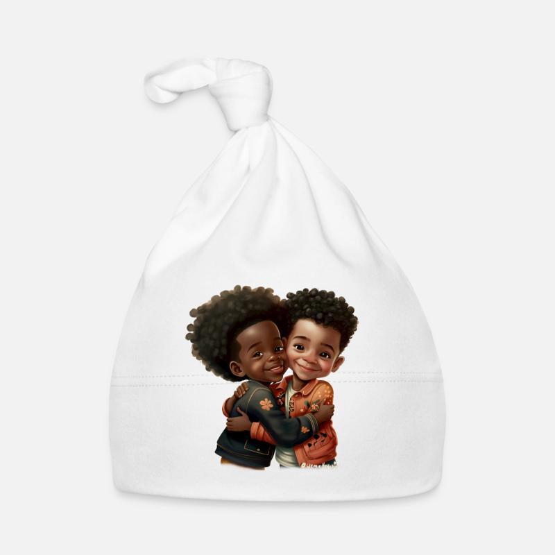Jungsfreundschaft Enfants de couleur Amis Bonnet bio Bébé