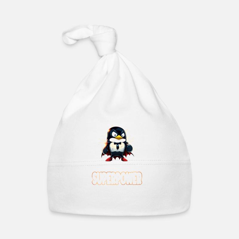 Linux Sudo Superpower Tux Superhero Penguin Baby Bio-Mütze
