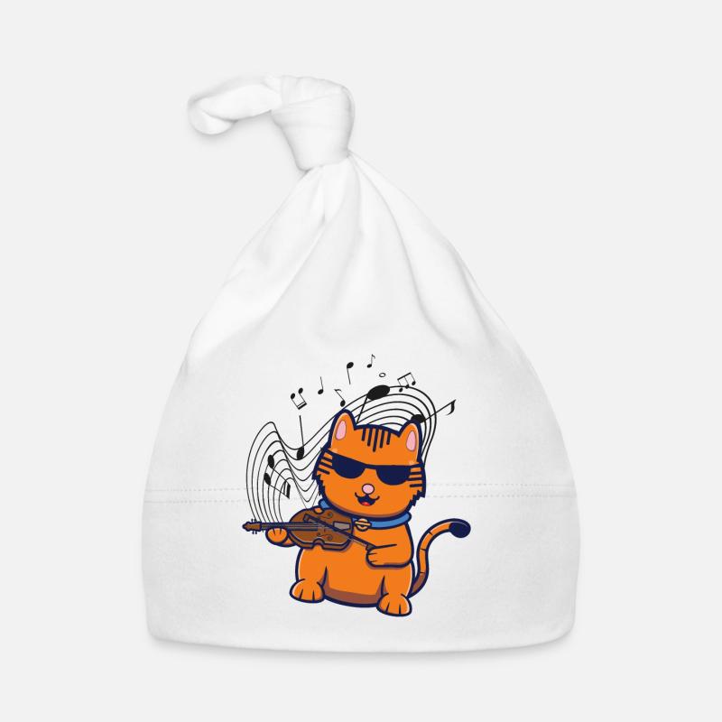 Violon Violoniste Jazz Cat Bonnet bio Bébé