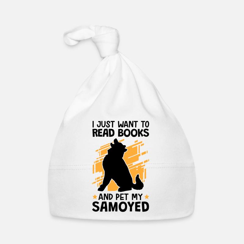 Samoyed petting Nordic sled dog Organic Baby Cap
