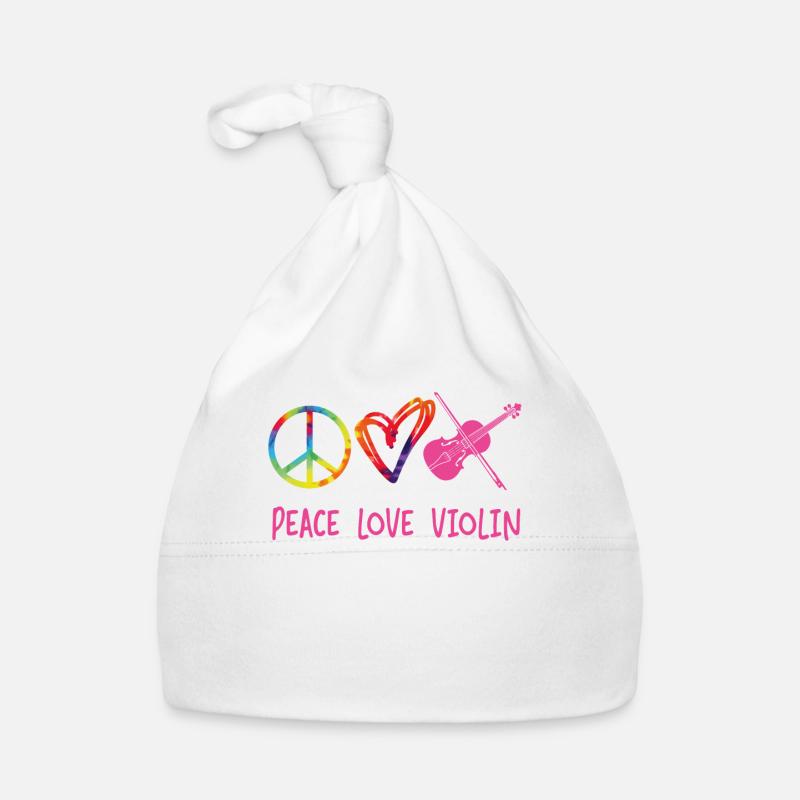 Violon Violoniste Fille Tie Dye Bonnet bio Bébé