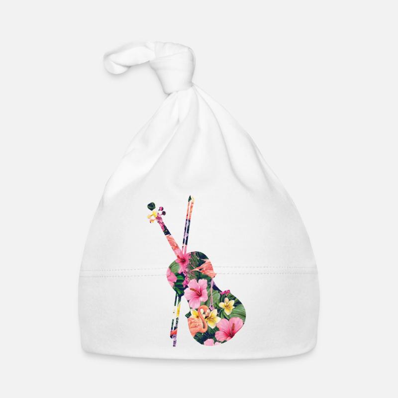 Violon Violoniste Fleur Tropicale Bonnet bio Bébé