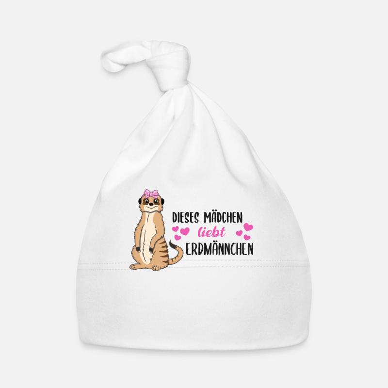 Erdmännchen Spruch Geschenk Damen Mädchen Baby Bio-Mütze