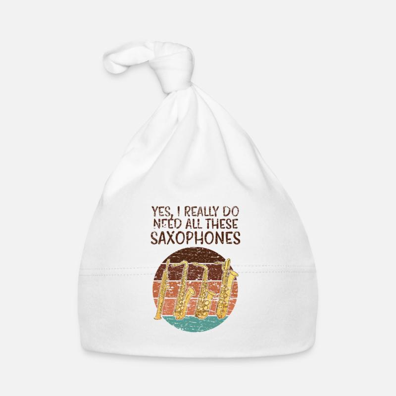 Saxophone types Organic Baby Cap