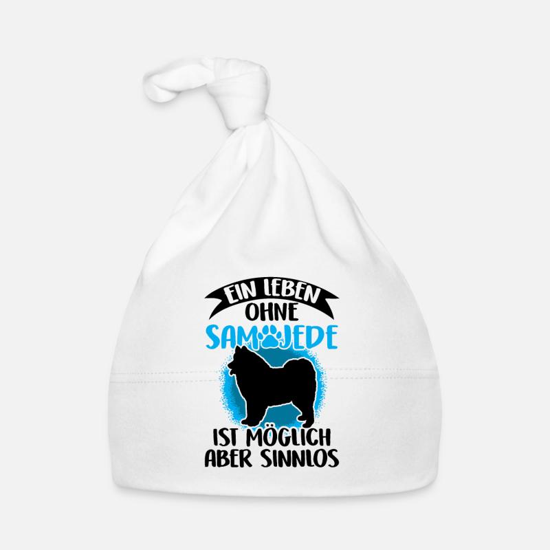 Leben ohne Samojede Samojedenspitz Baby Bio-Mütze