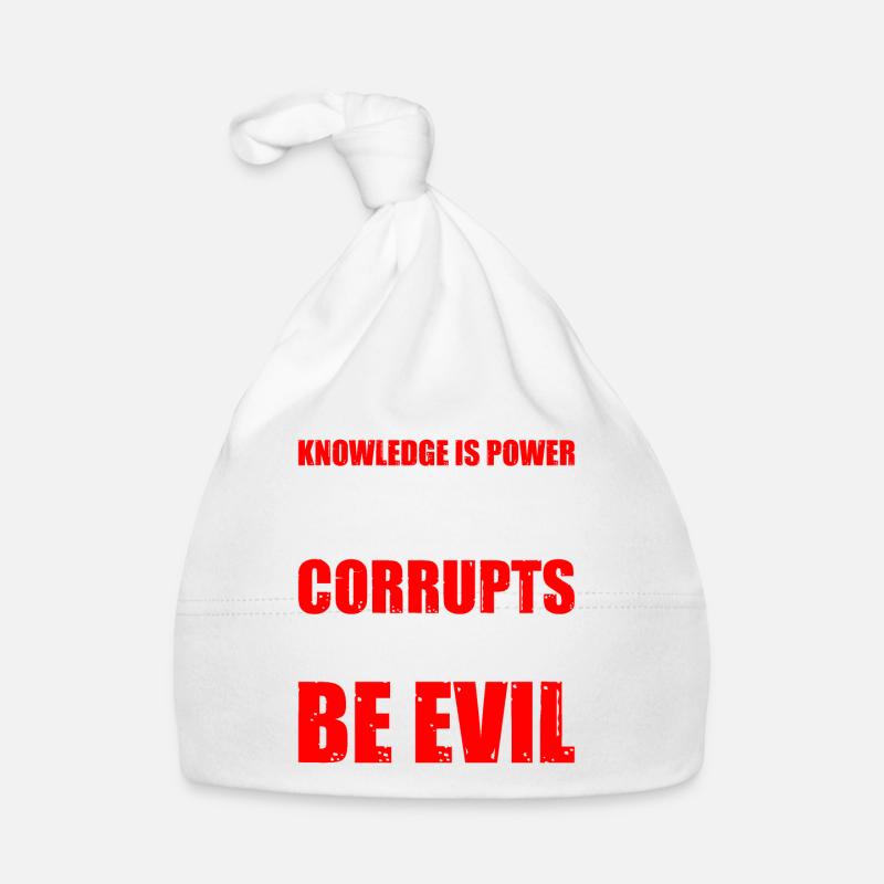 Knowledge Is Power Corrupt Study Hard Be Evil 5 Organic Baby Cap