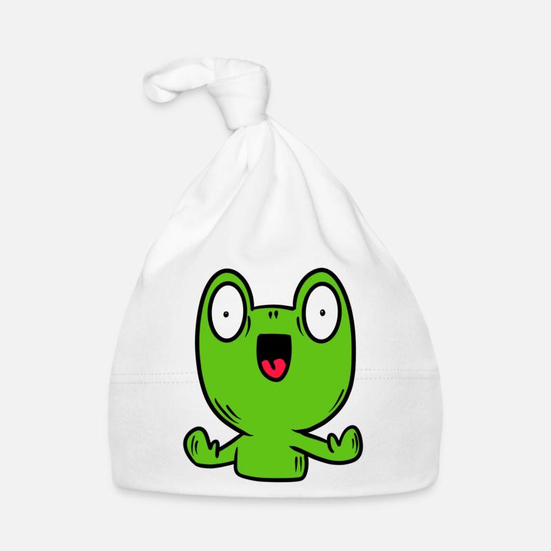 Funny frog, toad Organic Baby Cap