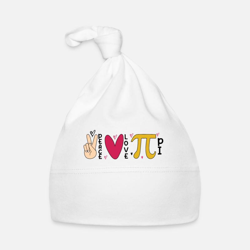 Amour Paix Pi Math Vacances Mathématiques Pi Bonnet bio Bébé