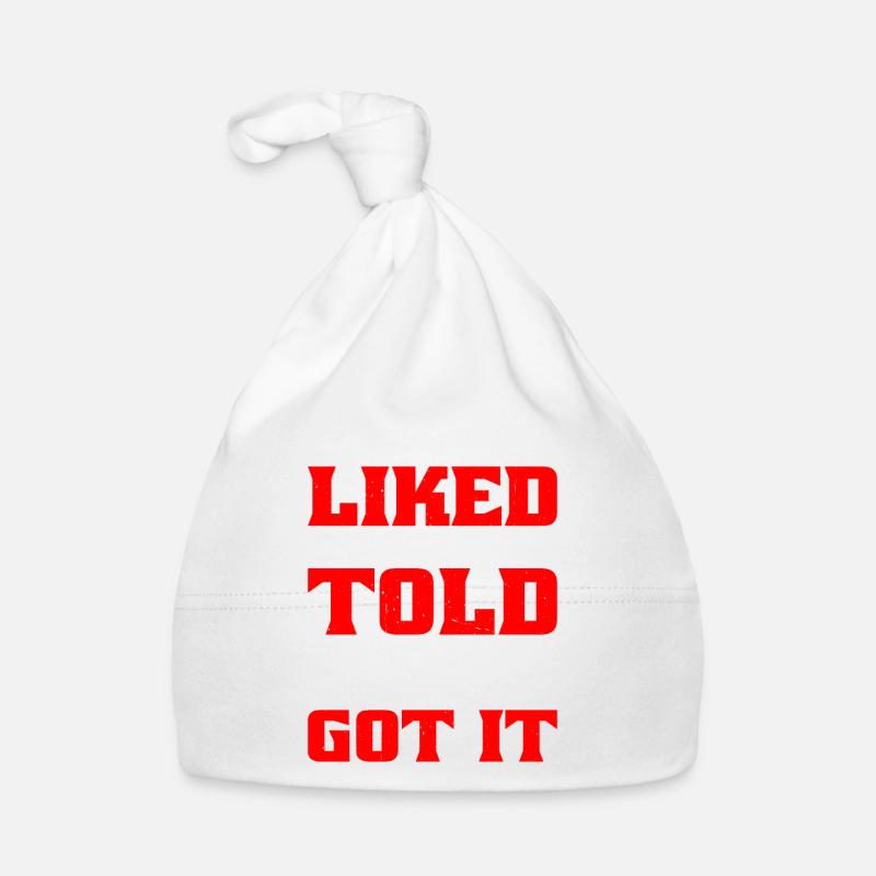 Saw It Liked It Told Papa Got It 4 - Baby Bio-Mütze - Weiß