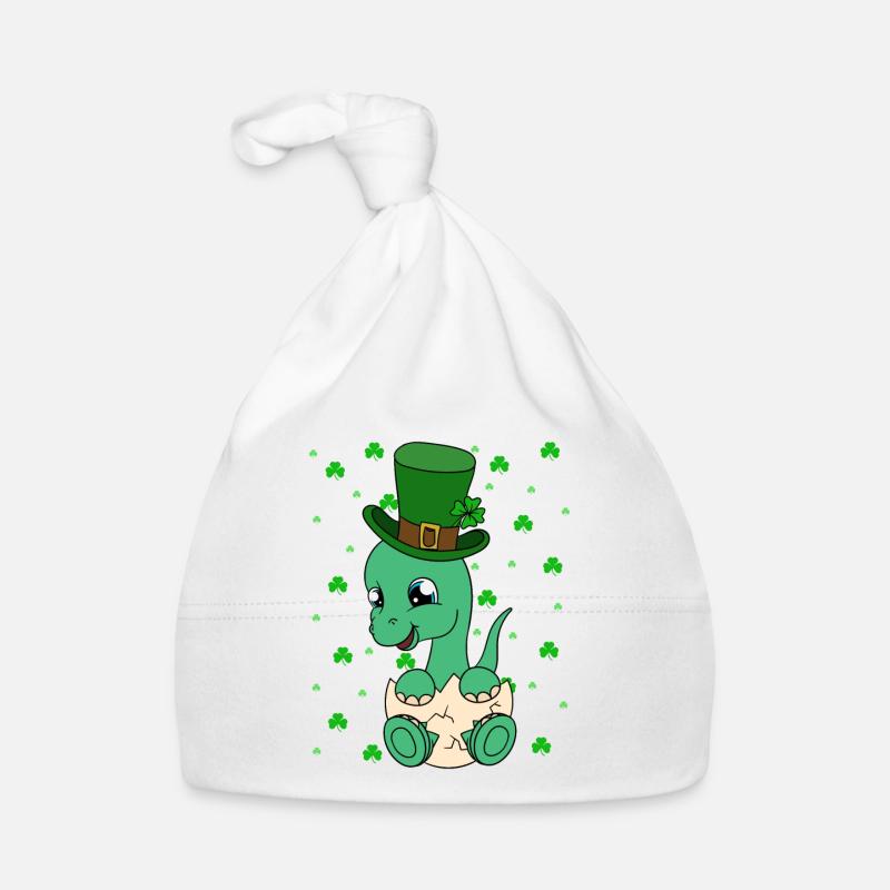 Dinosaurier St. Patrick's Day Dino Baby Bio-Mütze