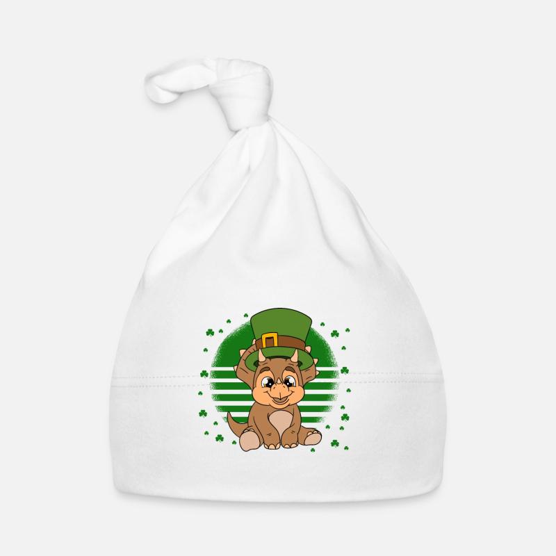 Dinosaurier St. Patrick's Day Dino Baby Bio-Mütze