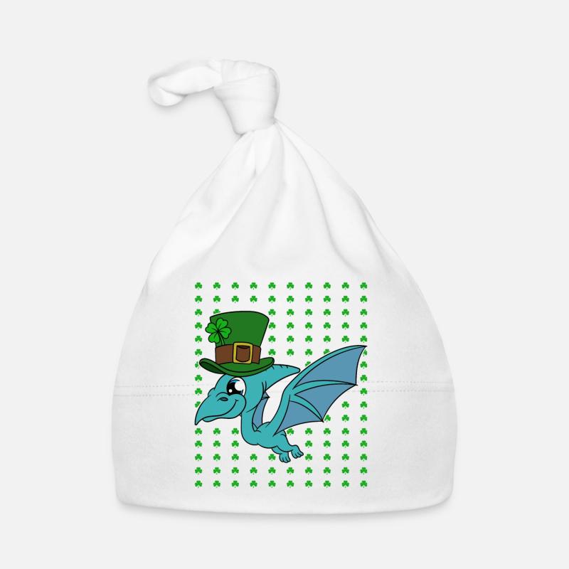 Dinosaurier St. Patrick's Day Dino Baby Bio-Mütze
