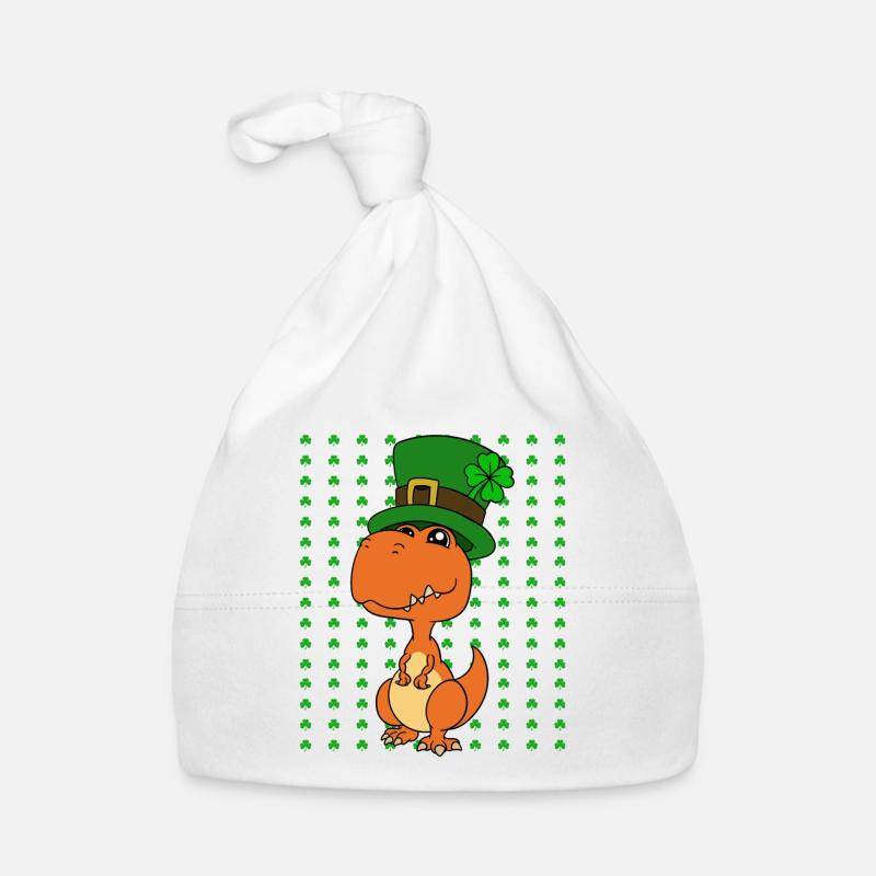 Dinosaurier St. Patrick's Day Dino Baby Bio-Mütze