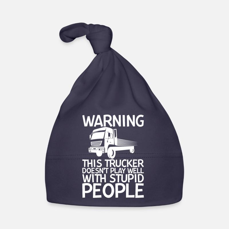 Warning This Trucker Doesn't Play Well 4 Organic Baby Cap