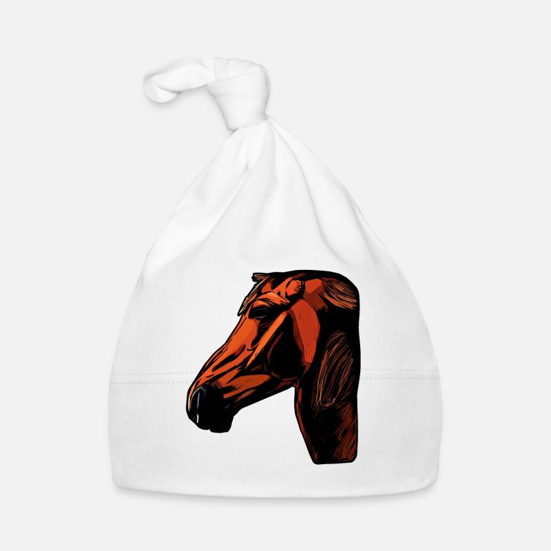 Motif d’animal de cheval Bonnet bio Bébé