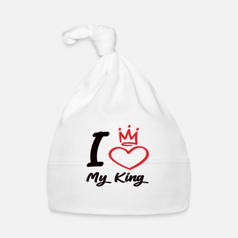 I Love My King Organic Baby Cap