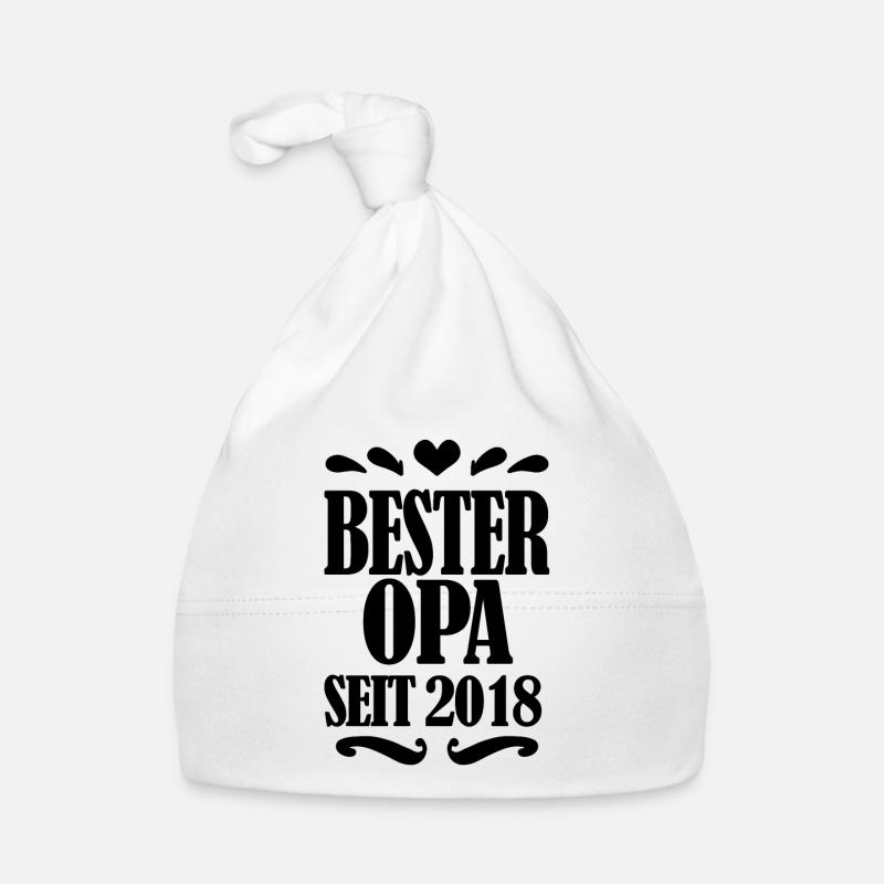 Bester Opa seit 2018 - Geschenk für Opa Baby Bio-Mütze