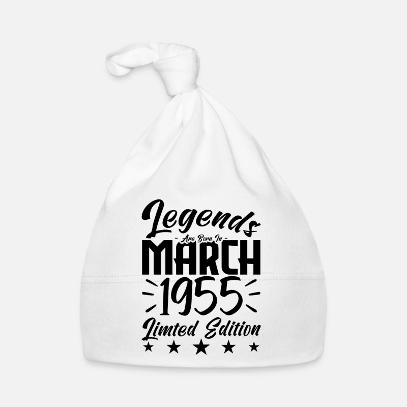 Naissance En Mars 1955. Cadeau d'anniversaire mars Bonnet bio Bébé